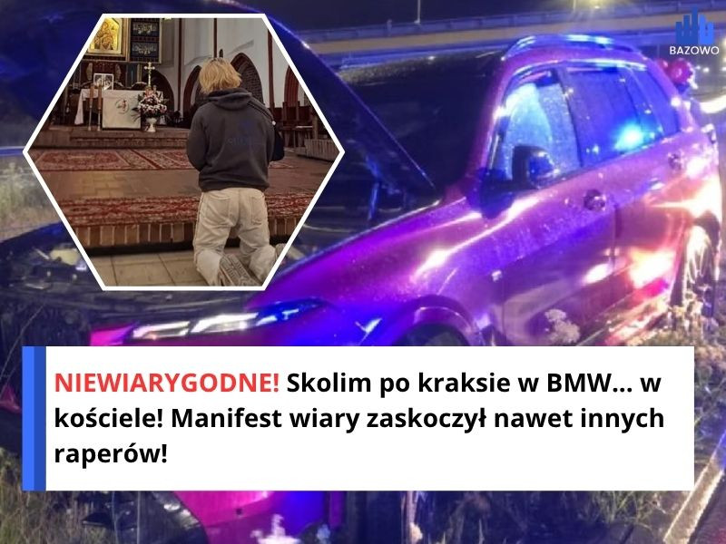 NIEWIARYGODNE! Skolim po kraksie w BMW... w kościele! Manifest wiary zaskoczył nawet innych raperów!
